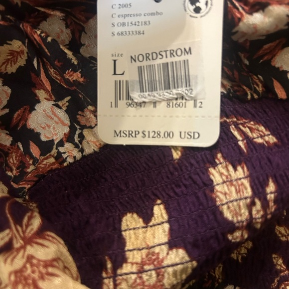 Free People Blouse Size L Multi Color NWT Women's Top - Picture 4 of 5